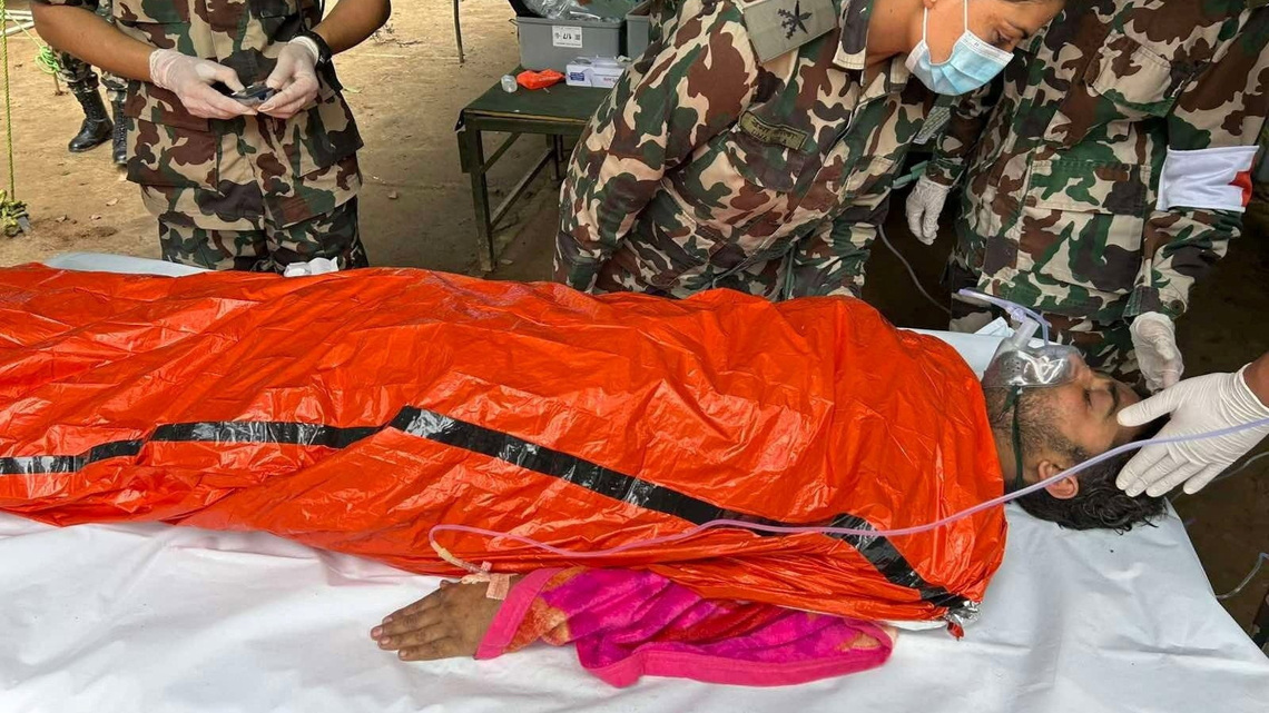 Visuals show incredible rescue from Nepal flooding, aftermath 