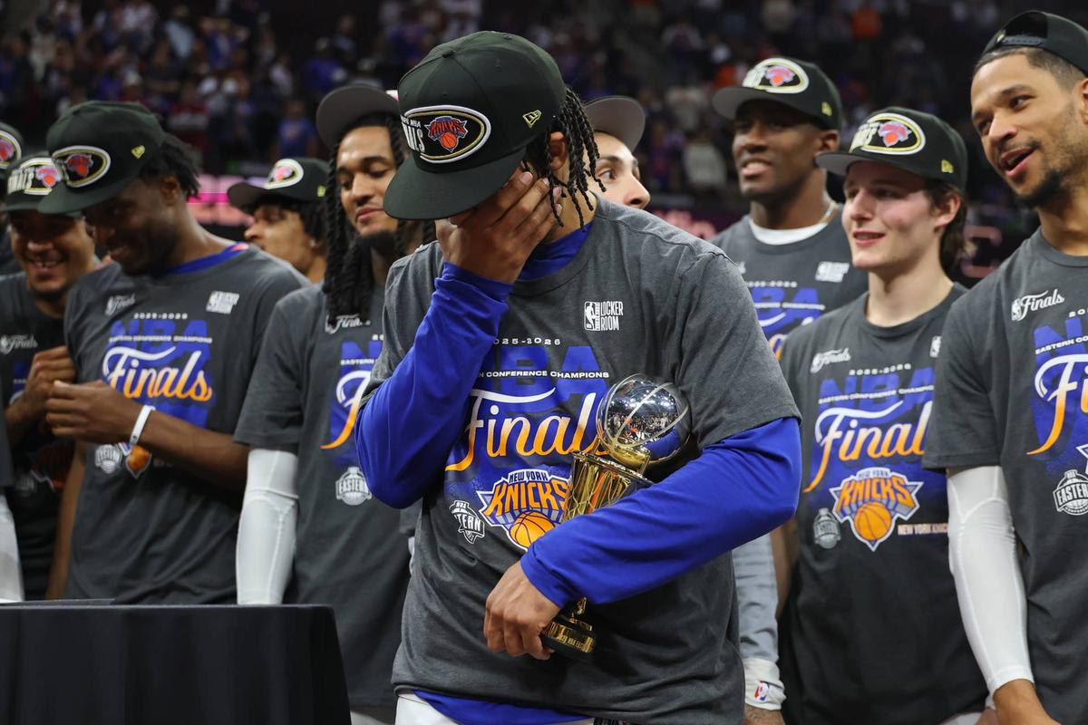 Knicks star Jalen Brunson was named the Eastern Conference Finals MVP after his team swept the Cavs 4-0. 