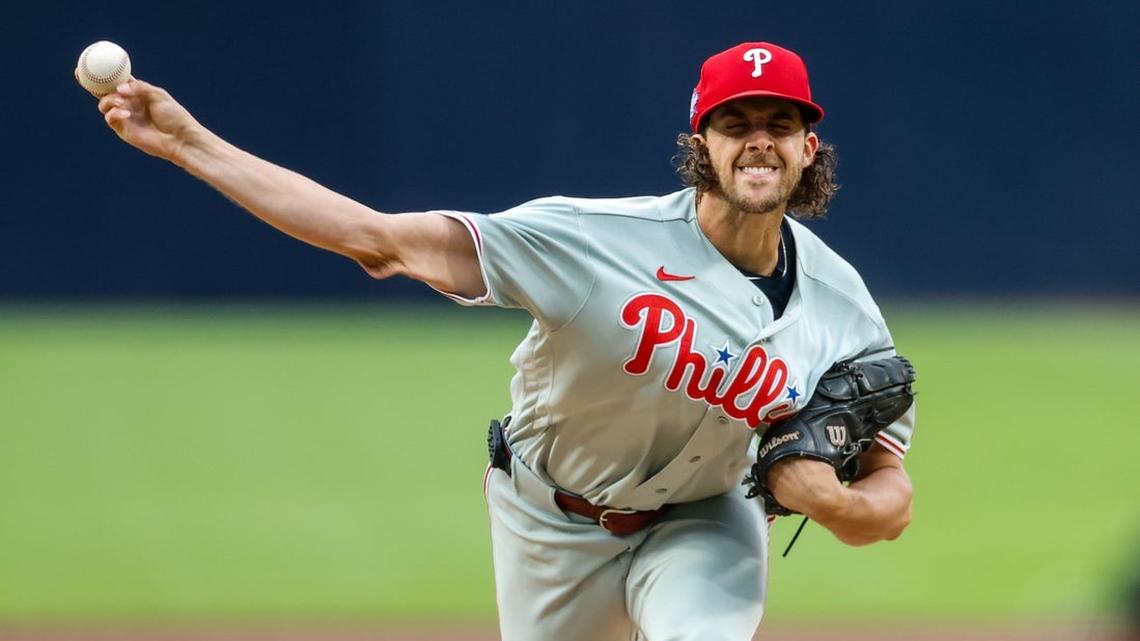 Phillies place RHP Aaron Nola on paternity list, option OF Otto Kemp 