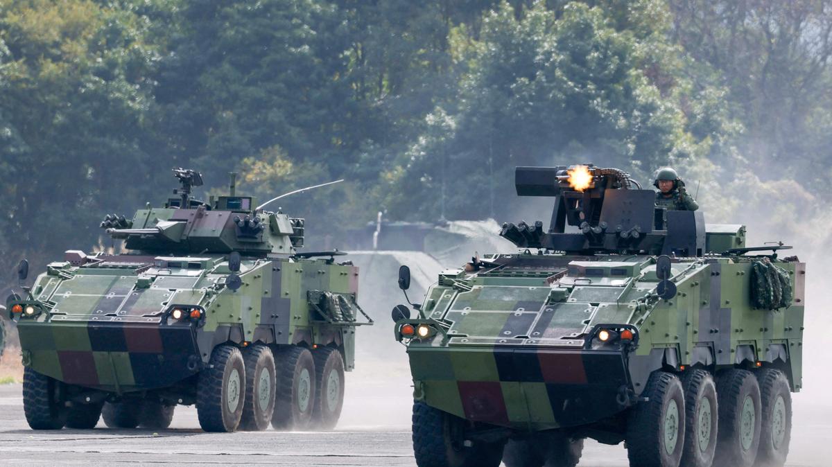 FILE PHOTO: Soldiers operate CM-32 armored vehicles during the annual military exercise ahead of Lunar New Year in Taichung, Taiwan, January 27, 2026 REUTERS/Ann Wang/File Photo