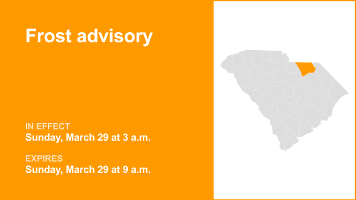 UPDATE: Frost advisory affecting Chesterfield County until Sunday morning 