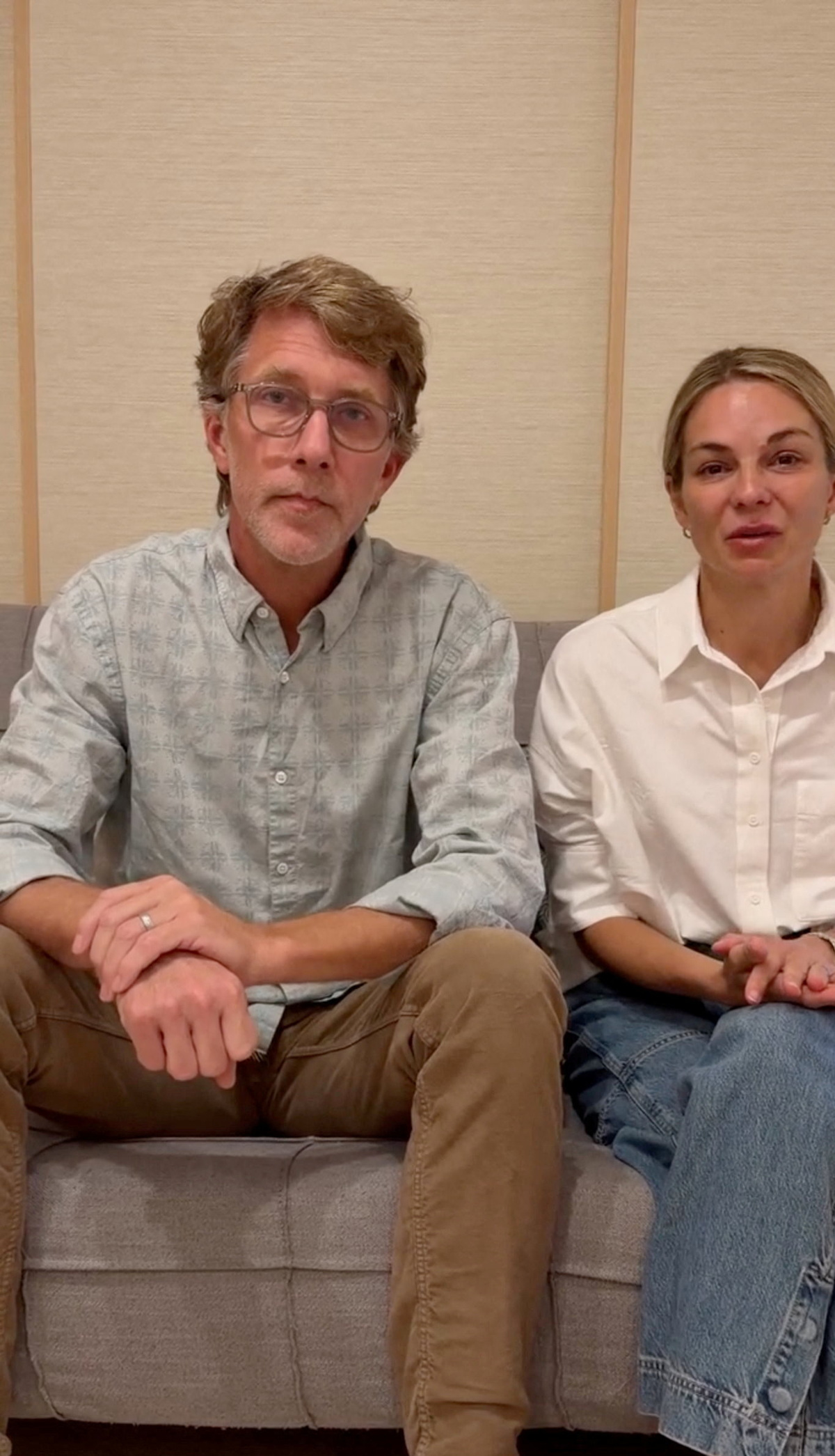 Nancy Higginbotham and Keith Higginbotham, parents of James "Weston" Higginbotham who went missing in Japan, speak at an unidentified location, in this screengrab obtained from a social media video released on June 3, 2026. Nancy Higginbotham via Facebook/ via REUTERS