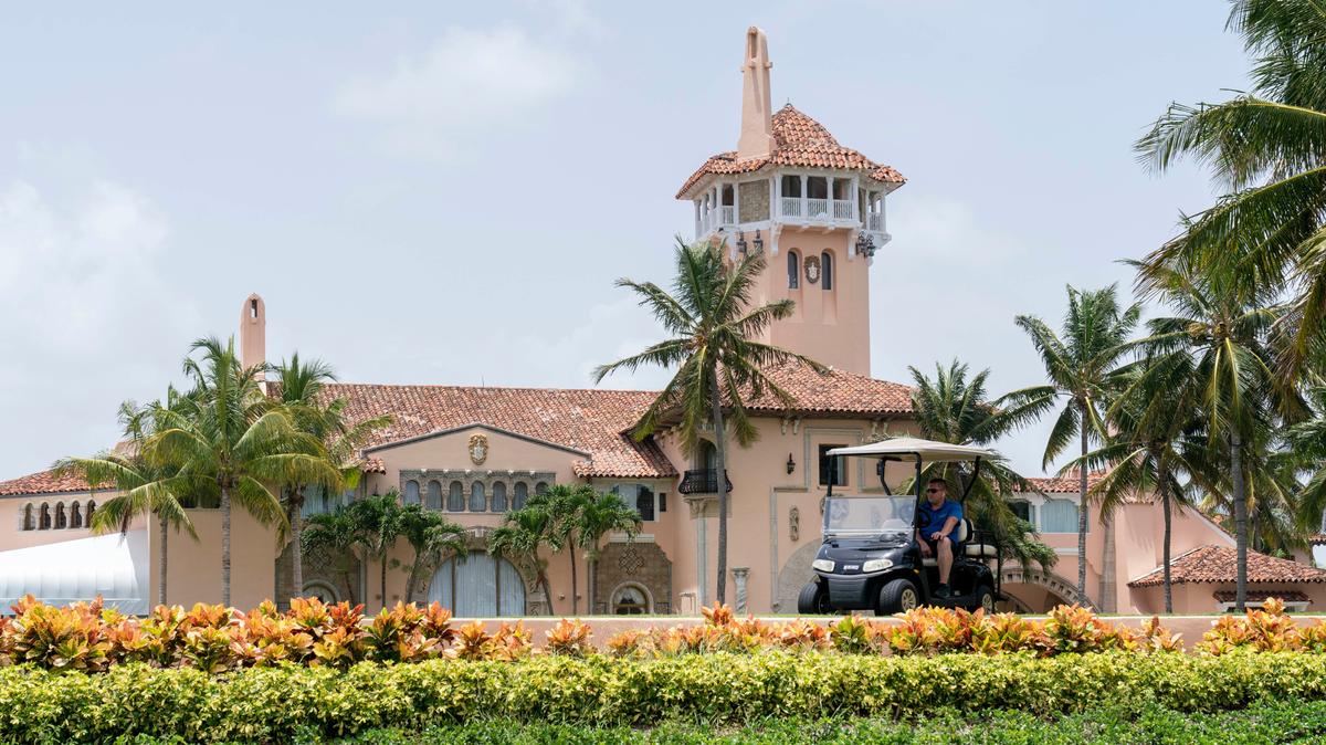 Imagen de la residencia del ex presidente Donald Trump en Mar-a-Lago, en Palm Beach, Florida.