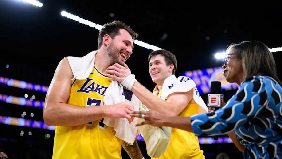  Luka Dončić and Austin Reaves have grown close during their time together with the Lakers. | William Liang-Imagn Images 