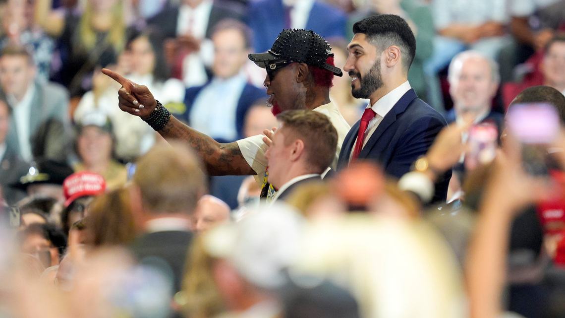 Trump reunites with Dennis Rodman as he seeks Kim Jong Un meeting 
