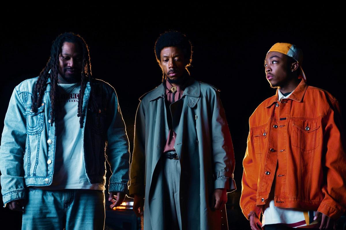 EUPHORIA, from left: Marshawn Lynch, Darrell Britt-Gibson, Asante Blackk, 'This Little Piggy', (Season 3, ep 305, aired May 10, 2026). photo: Eddy Chen / ©HBO / Courtesy Everett Collection