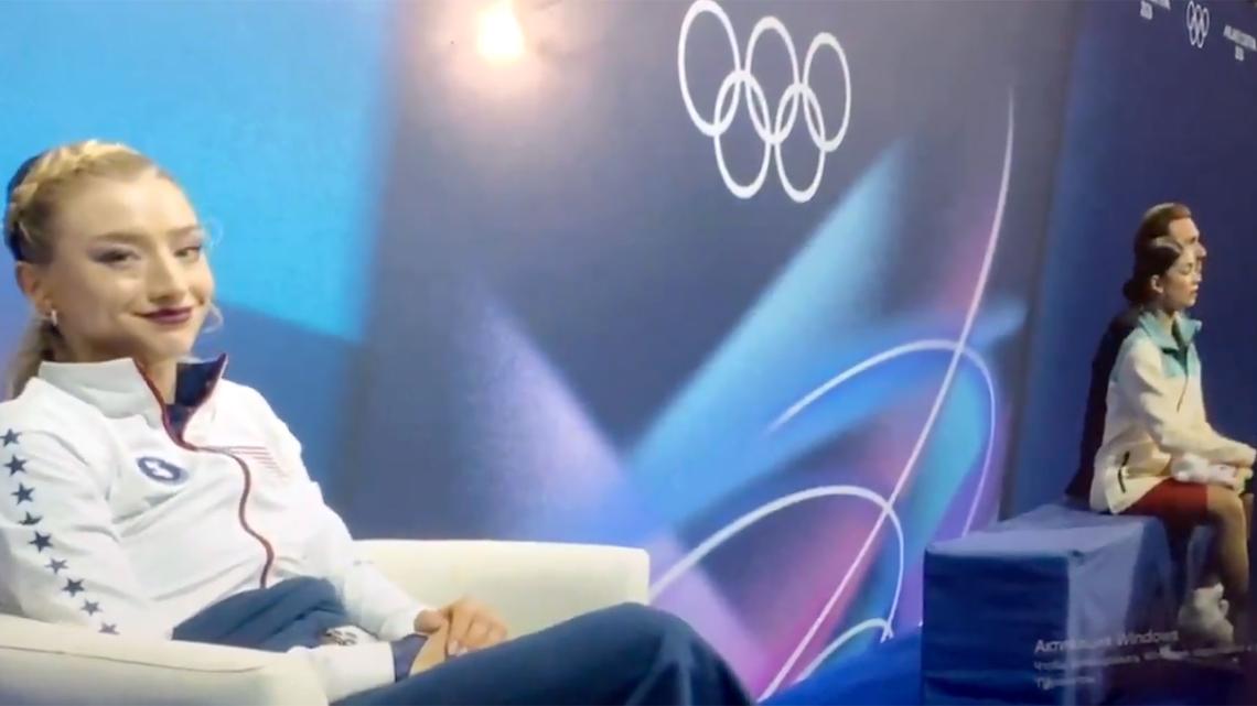 Team USA's Amber Glenn Defends Behavior After Russian Figure Skater Fall 