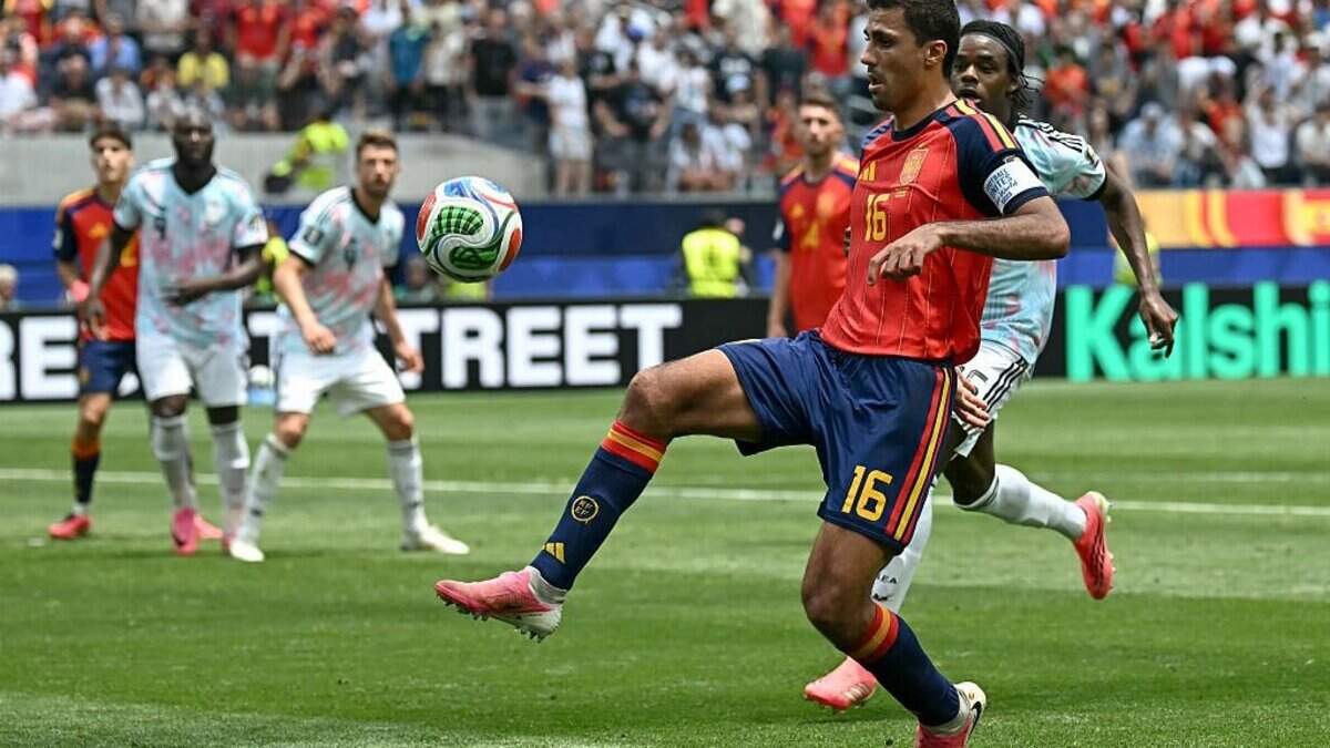 Spain's midfielder Rodri, seen here on July 10, seems to be rediscovering his dominant form heading into Tuesday’s semifinal against France. 