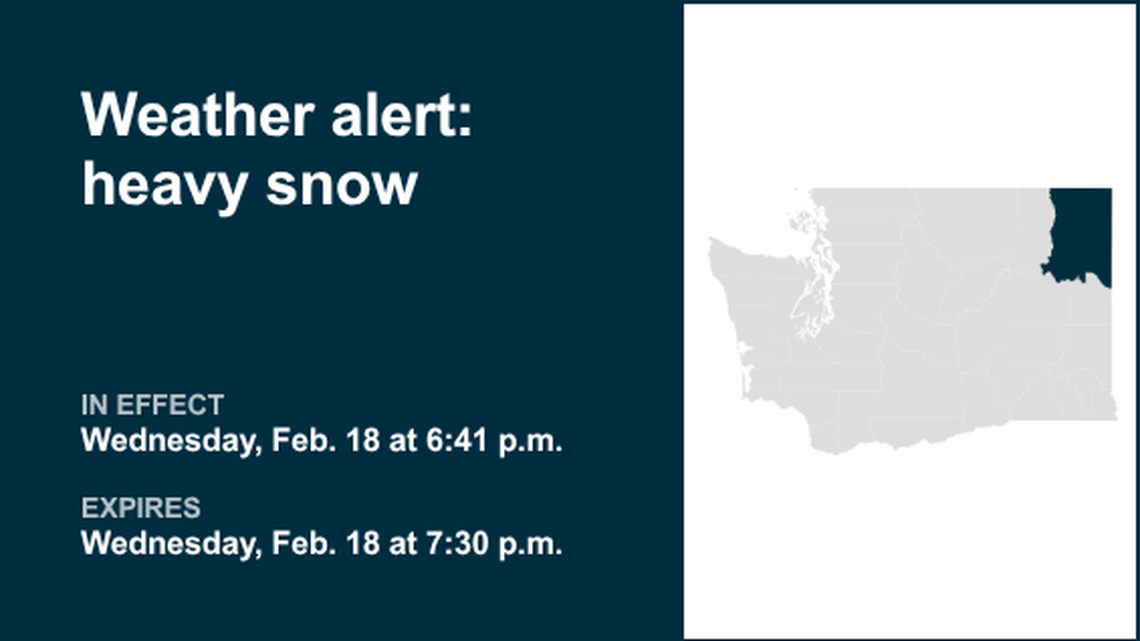 UPDATE: Prepare for snow squall in Spokane area and Northeast Mountains Thursday night 