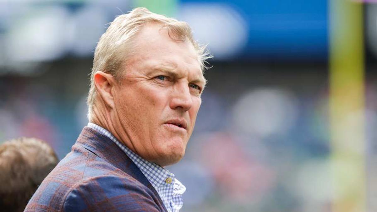  Sep 7, 2025; Seattle, Washington, USA; San Francisco 49ers general manager John Lynch watches pregame warmups against the Seattle Seahawks at Lumen Field. Mandatory Credit: Joe Nicholson-Imagn Images | Joe Nicholson-Imagn Images 