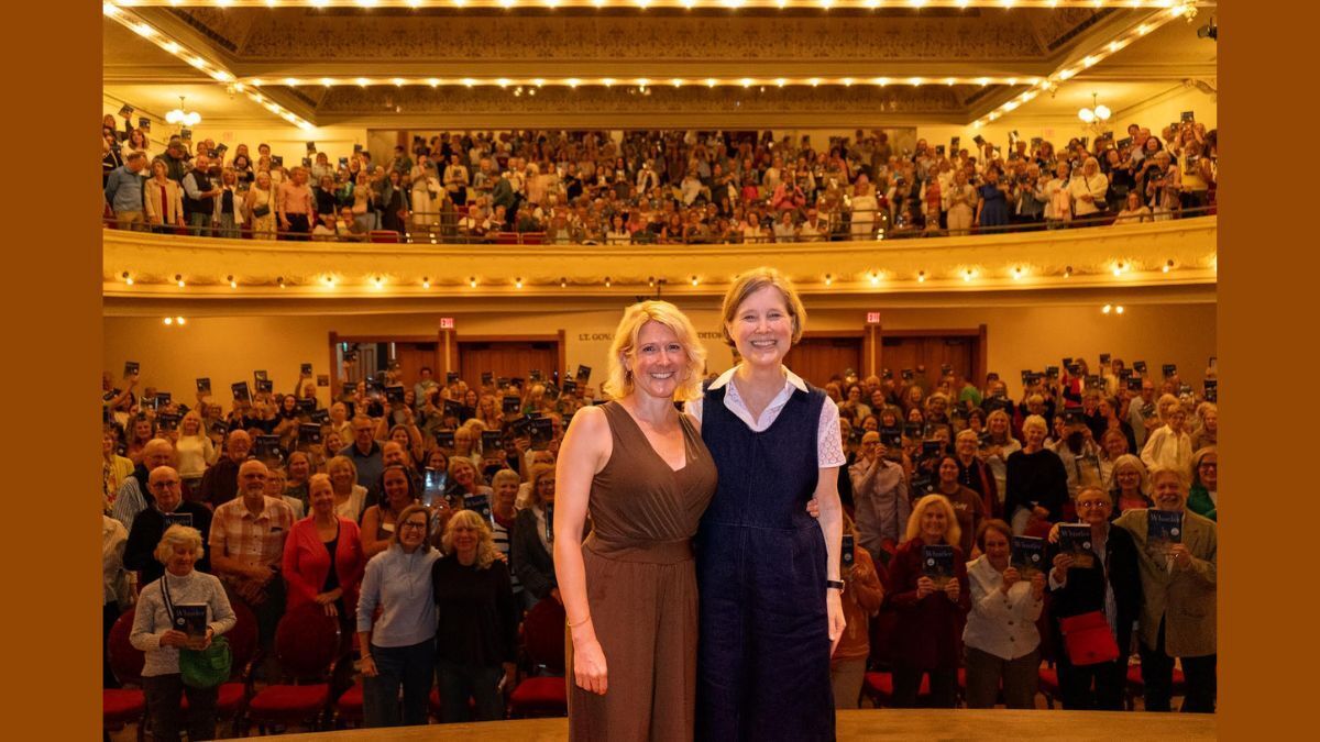 Author Ann Patchett and interviewer Erin Anderson Whiting at the National Writers Series, June 25, 2026.Courtesy National Writers Series