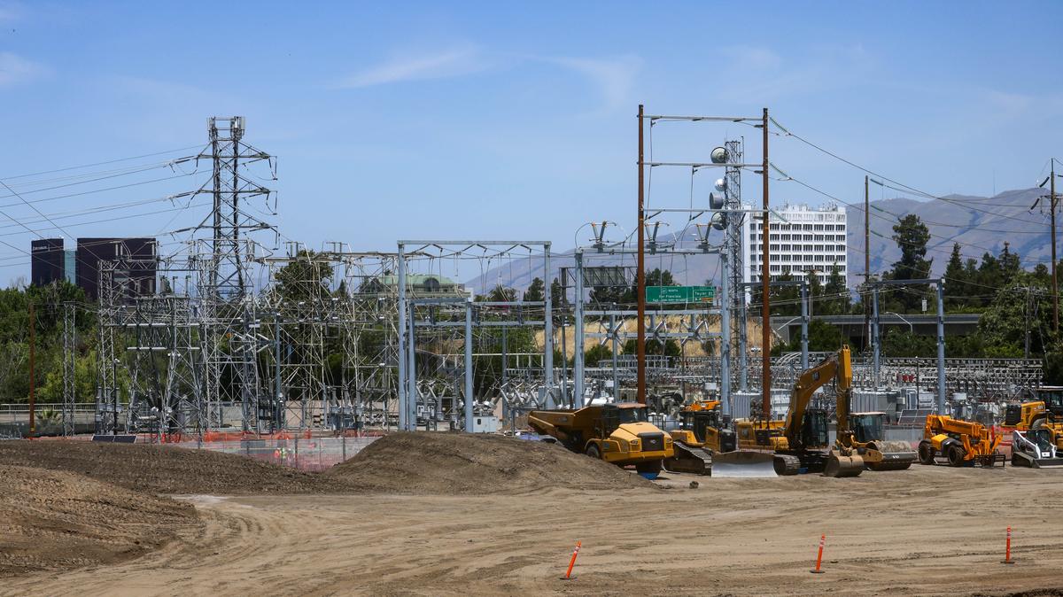 PG&E expands Substation B at LS Power development site in San Jose, Calif., on Wednesday, May 20, 2026.  (Shae Hammond/Bay Area News Group)