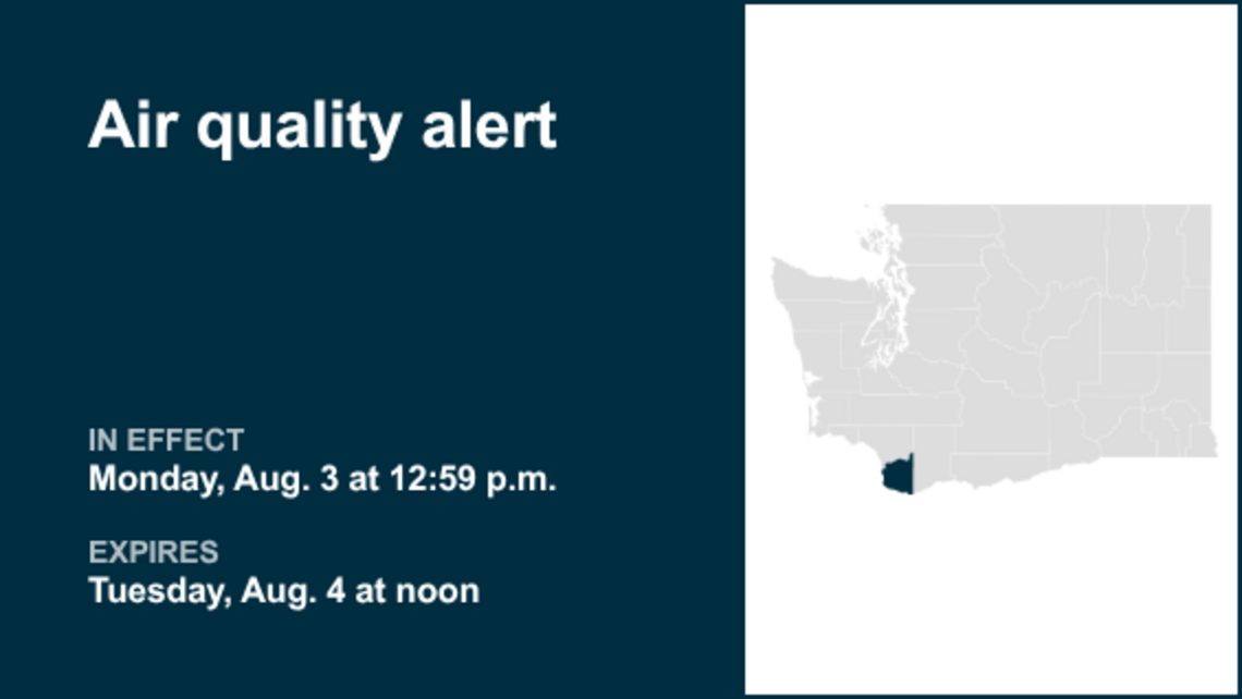 UPDATE: Air quality alert for Clark County for Tuesday 