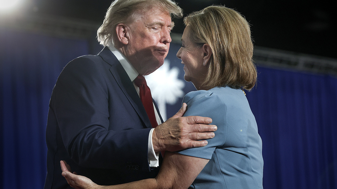 The name Trump didn't utter while stumping for Darline Graham 