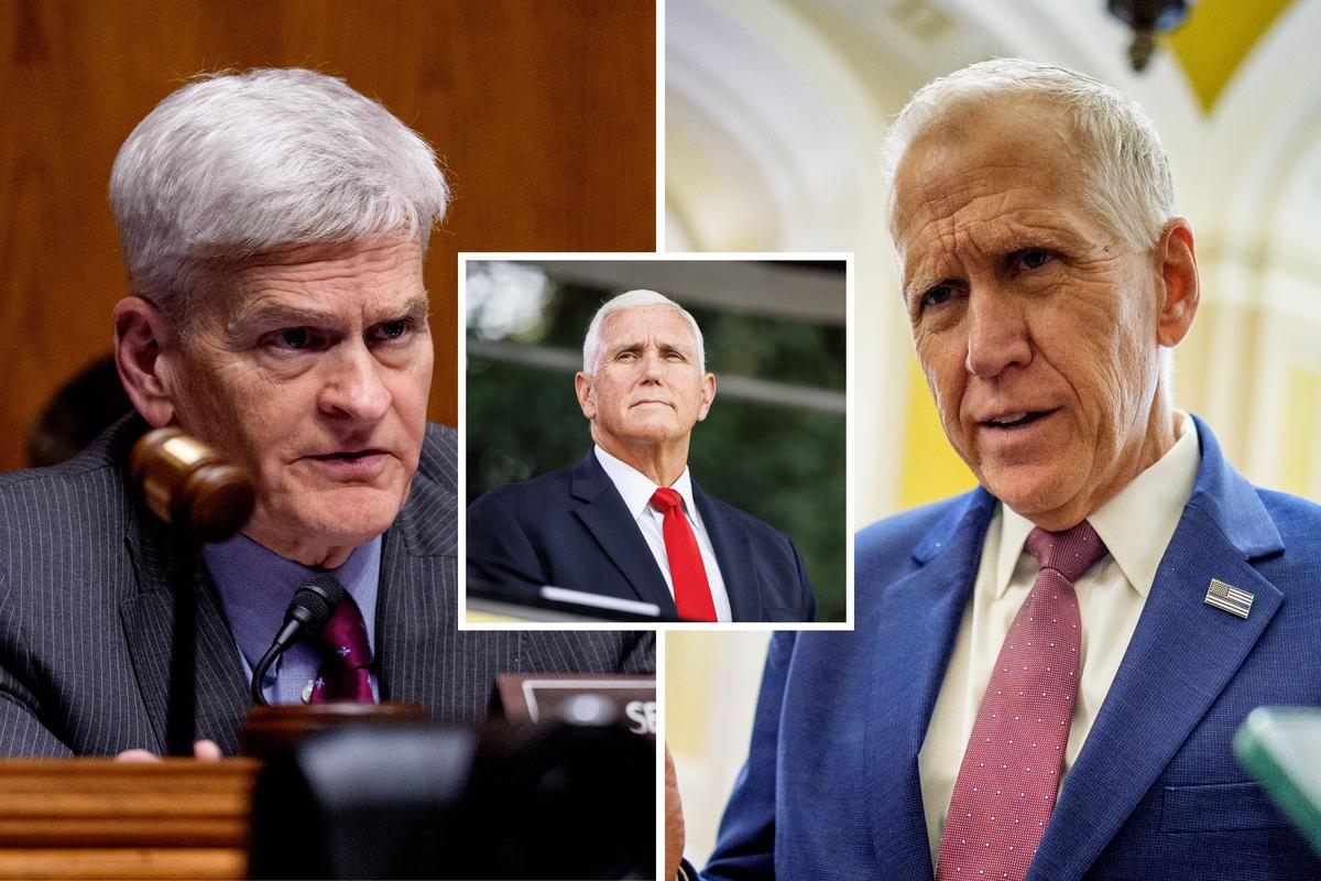  The list of prominent Republicans opposed to Trump’s anti-weaponization fund is growing and now includes from left Senator Bill Cassidy, former Vice President Mike Pence, and Senator Thom Tillis. 
