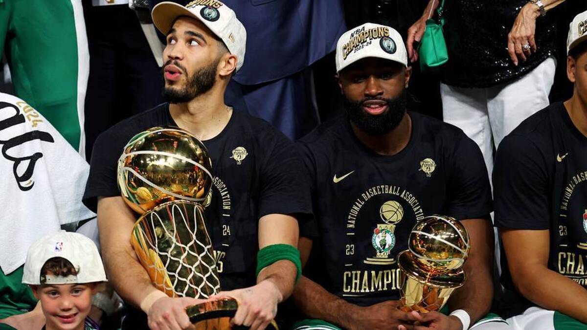  It wasn't so long ago that Tatum and Brown won a title together. | Peter Casey-Imagn Images 