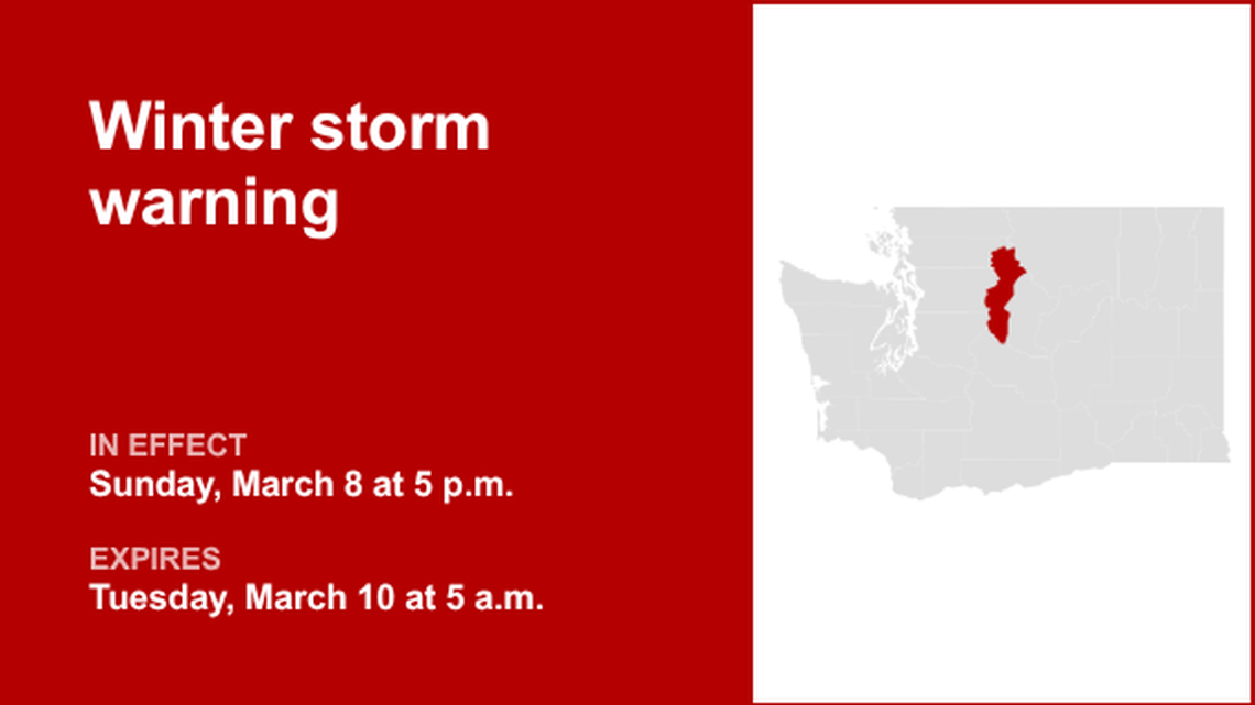 UPDATE: Winter storm warning for Western Chelan County likely to expire at 11 a.m. 
