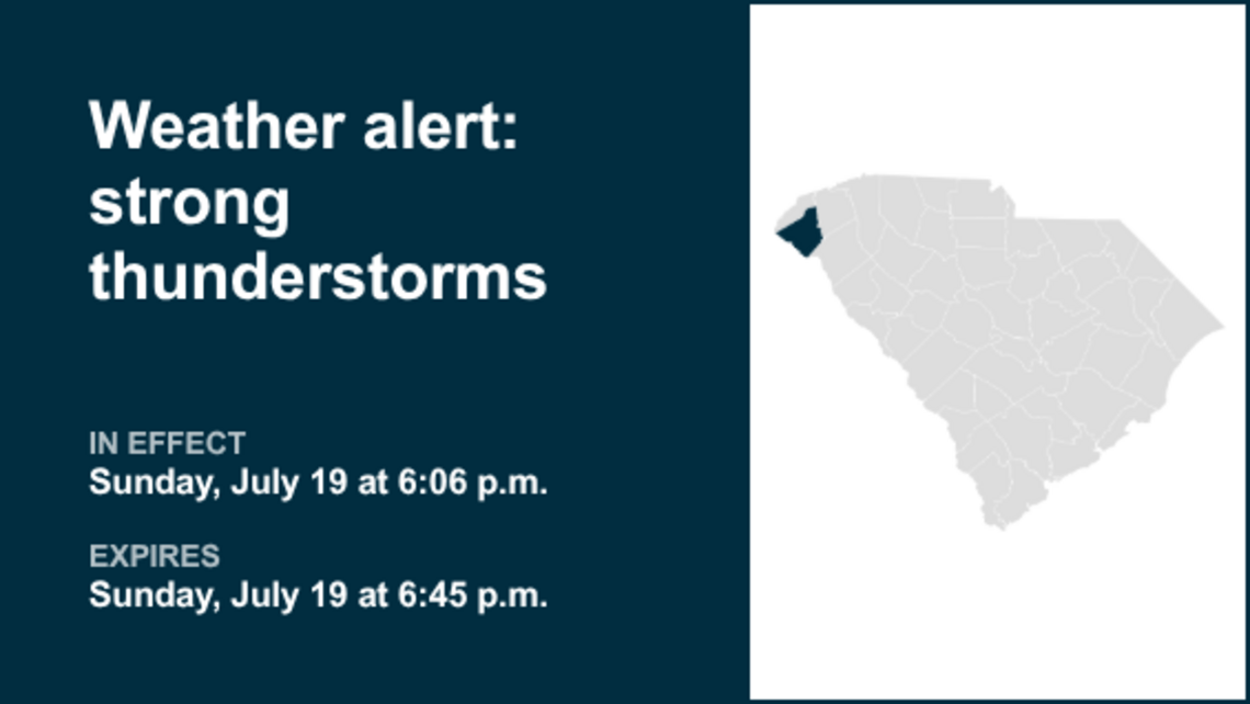 Thunderstorms with pea-sized hail in Greater Oconee Sunday - gusts as high as 50 mph 