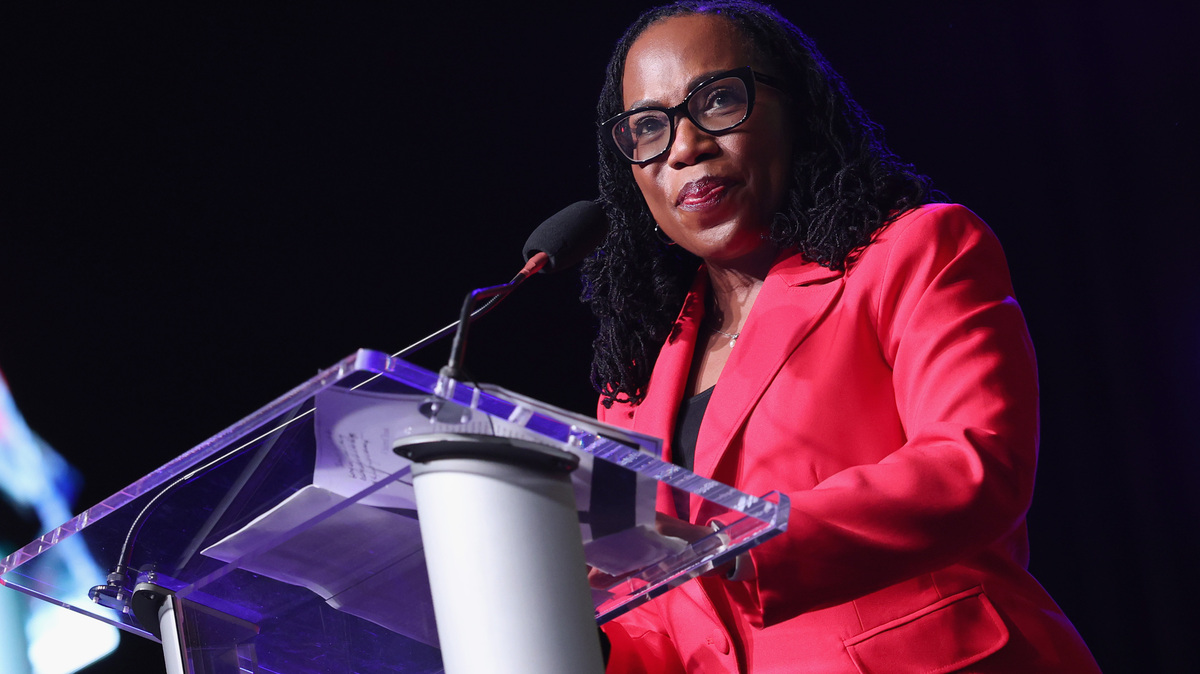 Supreme Court Justice Ketanji Brown Jackson. Supreme Court Justice Ketanji Brown Jackson speaks at the 2025 ESSENCE Festival of Culture on July 05, 2025 in New Orleans, Louisiana.