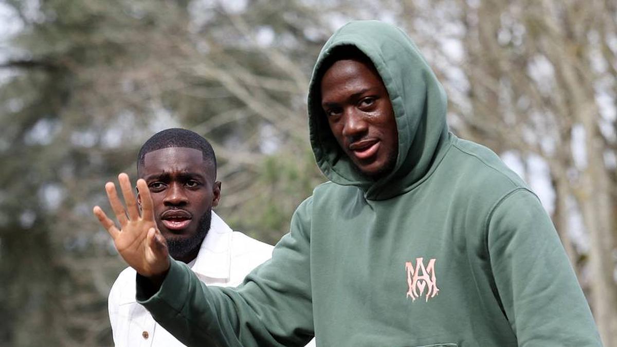  Ibrahima Konaté (right) and Dayot Upamecano could line up in defense. | FRANCK FIFE/AFP/Getty Images 