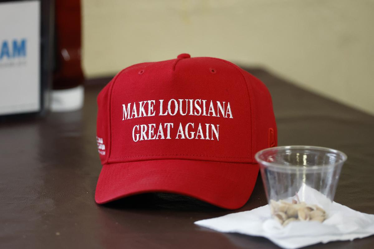  A “Make Louisiana Great Again” hat at a campaign event in Franklinton, Louisiana, for Representative Julia Letlow on May 6, 2026. 