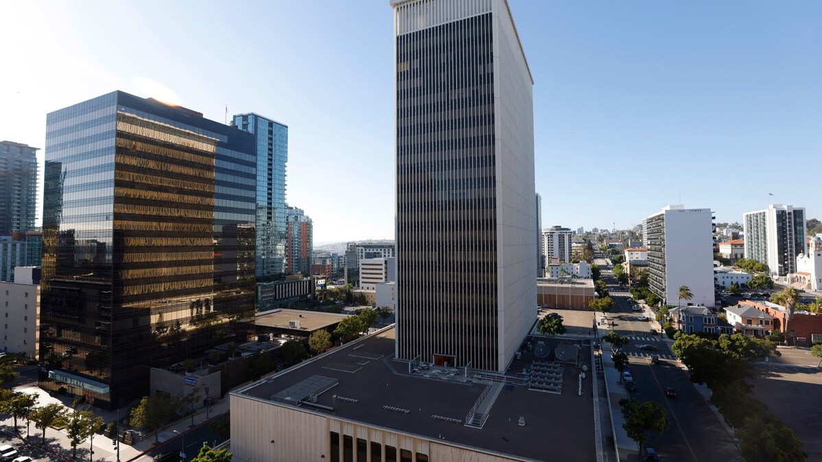 The 101 Ash Street office building, as pictured on July 29, 2025. (K.C. Alfred / The San Diego Union-Tribune)