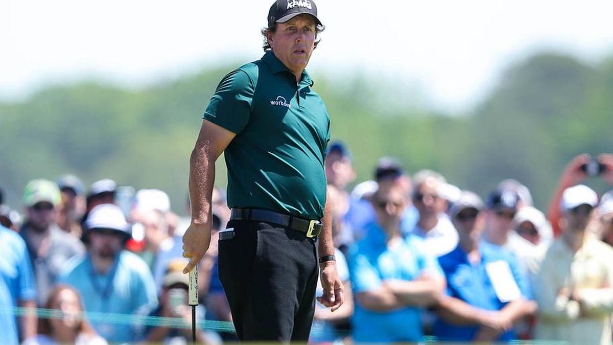  Phil Mickelson was at the center of controversy in the third round of the 2018 Open at Shinnecock. | Brad Penner-Imagn Images 
