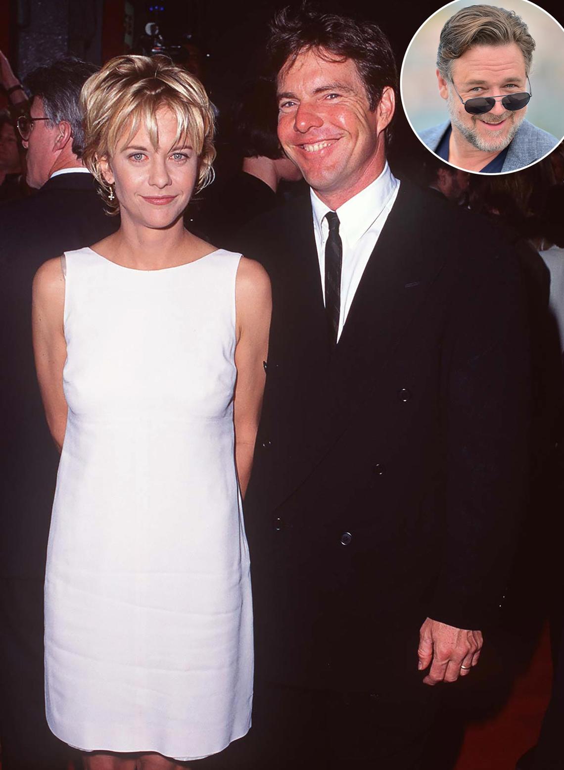 Meg Ryan: Not So Sweet In 2000, Meg Ryan shocked the world when she was seemingly caught stepping out on Dennis Quaid with Russell Crowe. Fans couldn't believe America's Sweetheart would do such a thing, but Meg later claimed to InStyle that now-ex Dennis had been unfaithful for years. His response to the accusation? "I find it unbelievable that Meg continues publicly to rehash and rewrite the story of our relationship," Dennis told The New York Daily News. Getty Images (2)