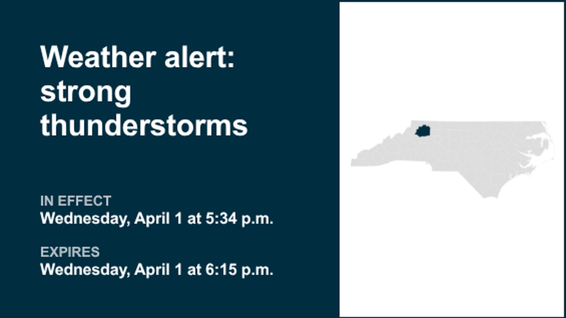 Weather alert for Wilkes County Wednesday evening - gusts may reach 50 mph 