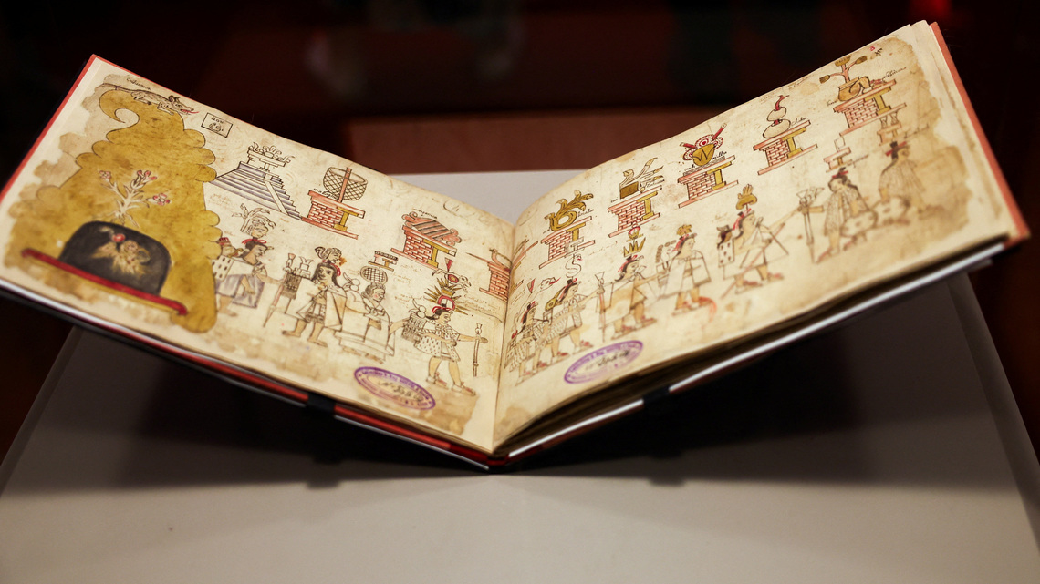 Centuries-old manuscript narrating Aztec history returns on loan to Mexico 