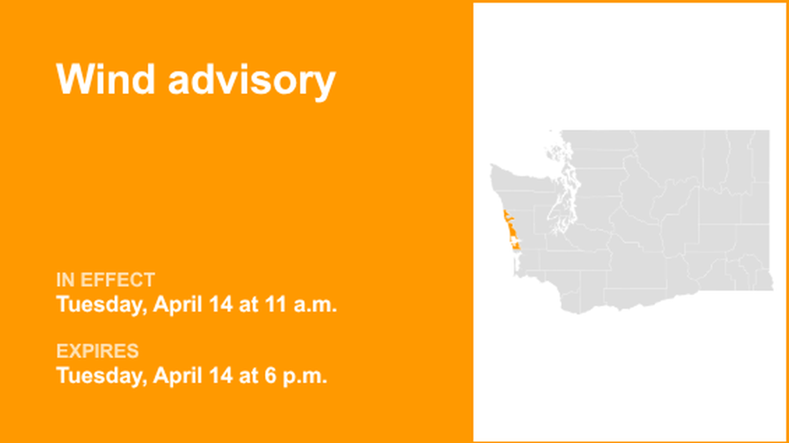 UPDATE: Wind advisory for Grays Harbor County Coast forecast to expire at 7 p.m. 