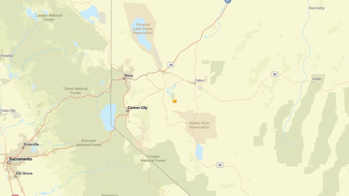 Update: Earthquake rattles region near Silver Springs, NV on May 4 - 2.5 magnitude reported 
