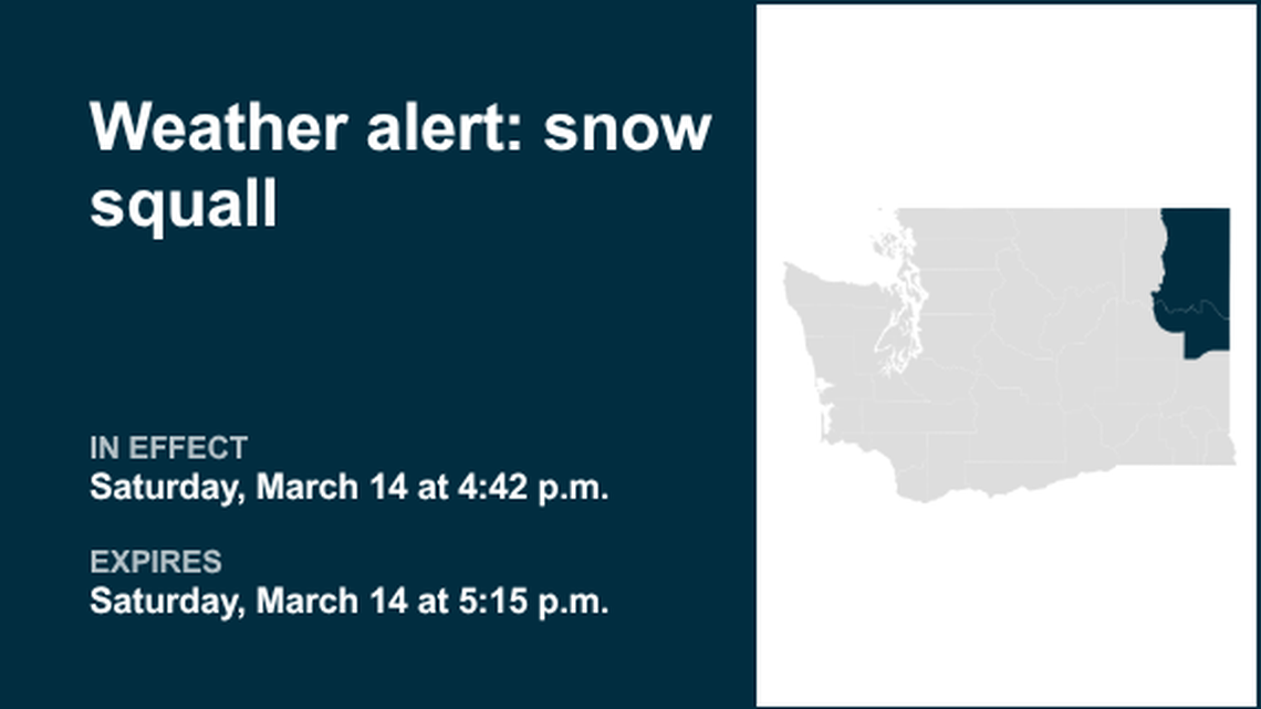 UPDATE: Be prepared for heavy snow in Spokane area and Northeast Mountains early Saturday evening 