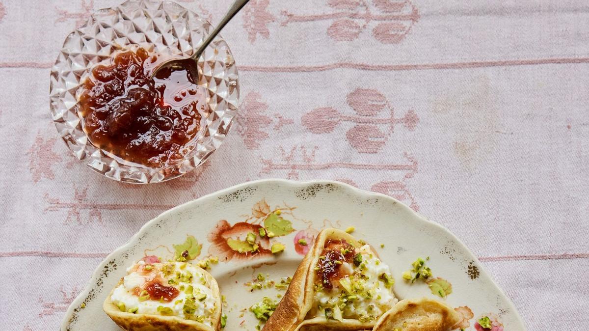 This Lebanese delicacy is known as "atayef." "Atayef were always a treat we looked forward to — especially around Ramadan or on Sunday afternoons when visitors dropped by unannounced," says Lebanese chef Jad Youssef. (Matt Lincoln/PA/Press Association/dpa/TNS)