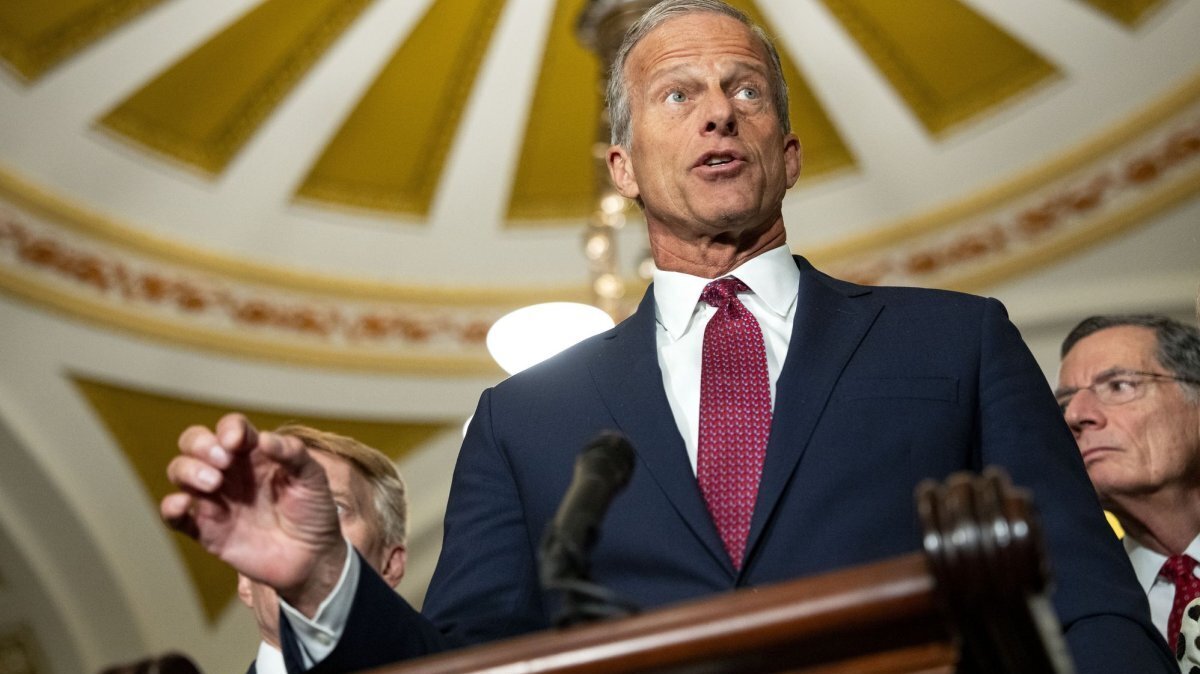 Senate Majority Leader John Thune, R-S.D., was the target of murder threats allegedly issued by a 63-year-old Oklahoma man, prosecutors said Thursday. File Photo by Bonnie Cash/UPI