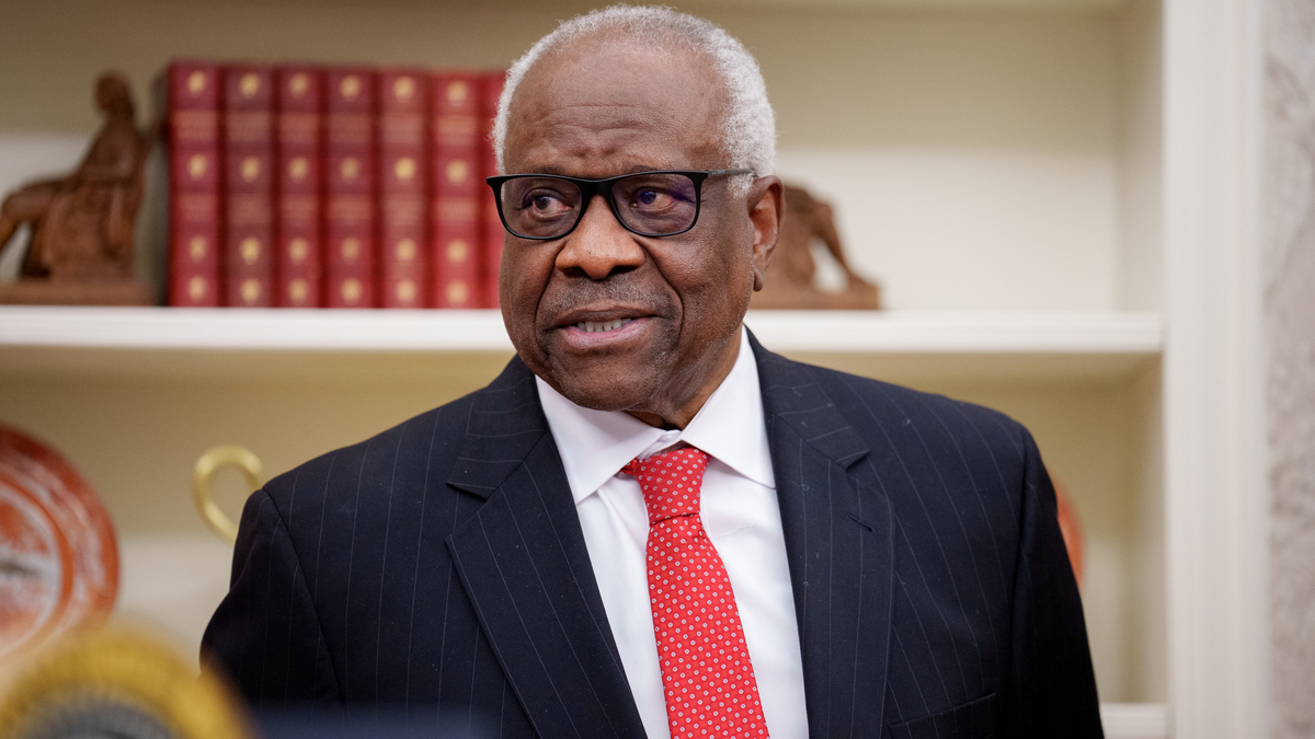 Pam Bondi Sworn In As Attorney General In The Oval Office. U.S. Supreme Court Associate Justice Clarence Thomas appears before swearing in Pam Bondi as U.S. Attorney General in the Oval Office at the White House on February 05, 2025 in Washington, DC.