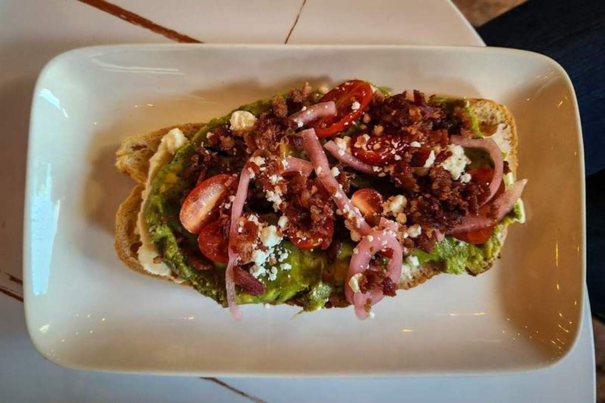  Avocado toast with all the extras makes a healthy breakfast at Pegasus Coffee. Photo credit: June Russell-Chamberlin 