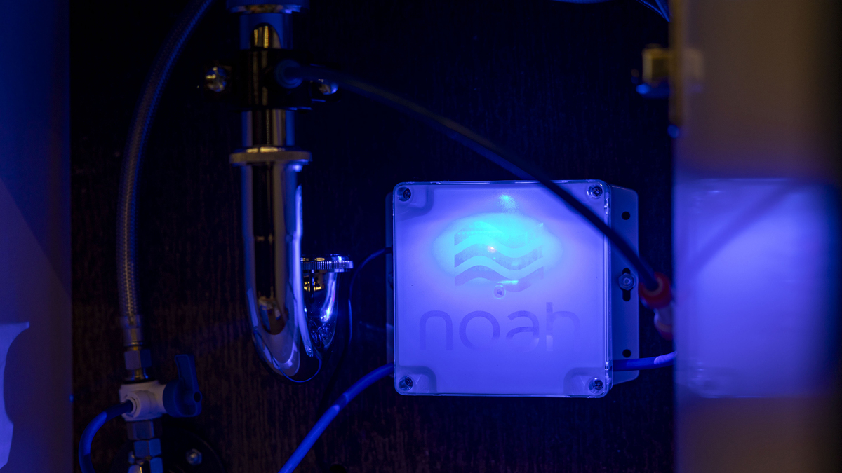 The NOAH System that removes lead contamination from drinking water is displayed Thursday, March 5, 2026, at mHUB, a water innovation center in Chicago’s West Loop. (Brian Cassella/Chicago Tribune/TNS)
