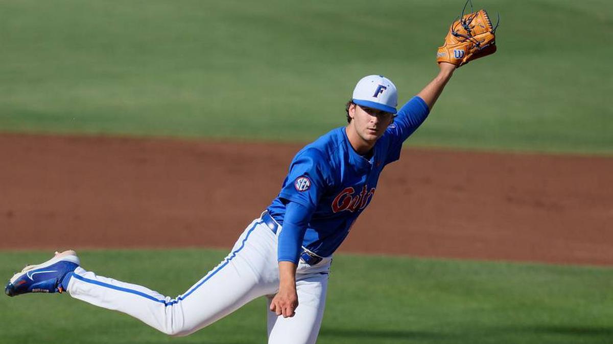  Florida pitcher Liam Peterson has had some of his better performances in recent memory in the Gators' latest outings. | Alan Youngblood/Gainesville Sun / USA TODAY NETWORK via Imagn Images 