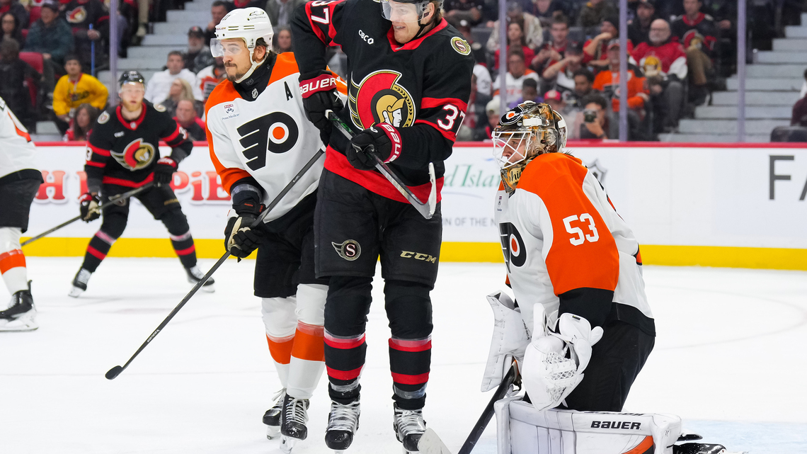 Four consecutive first-period penalties halt Flyers' momentum in 2-1 loss to Senators 