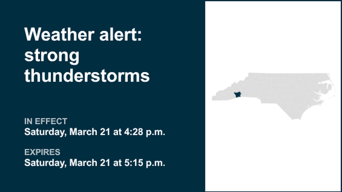 UPDATE: Weather alert for Western North Carolina Saturday night, says the NWS 