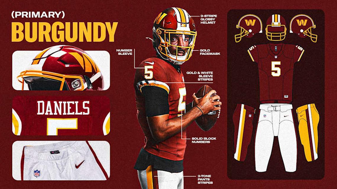  The Commanders' new primary home uniforms. | Photo via commanders.com 