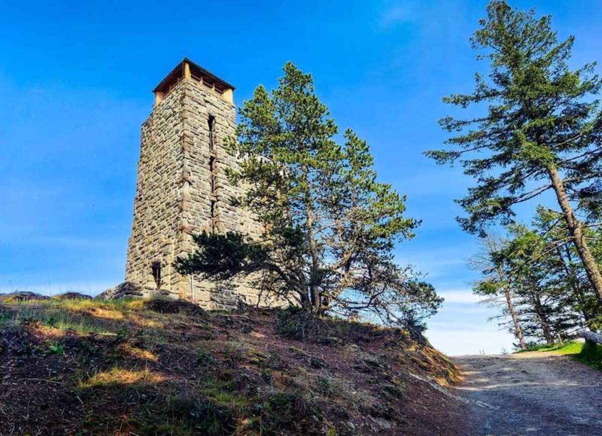  Mount Constitution's observation tower offers breathtaking views of the surrounding islands. Photo credit: June Russell-Chamberlin 