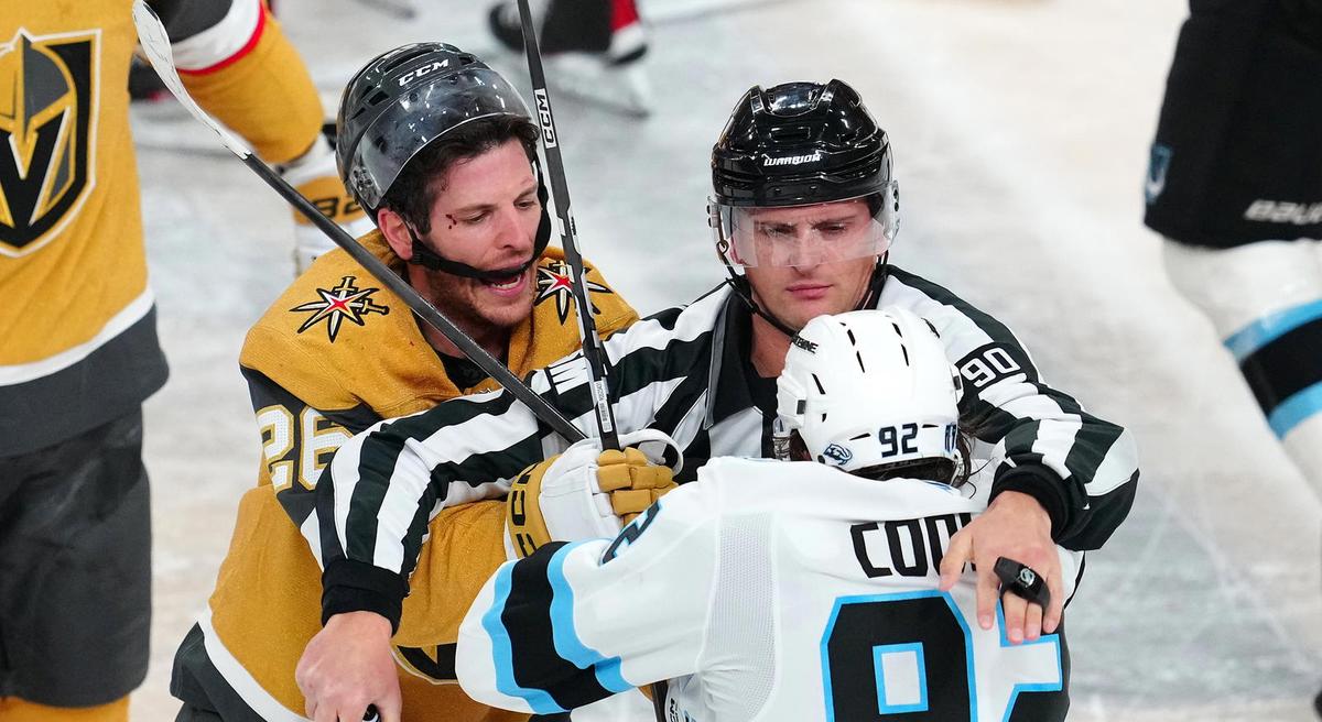  Watch Budding NHL Star Logan Cooley's Fiery, Flashy Playoffs As Nic Dowd Comes For Him 