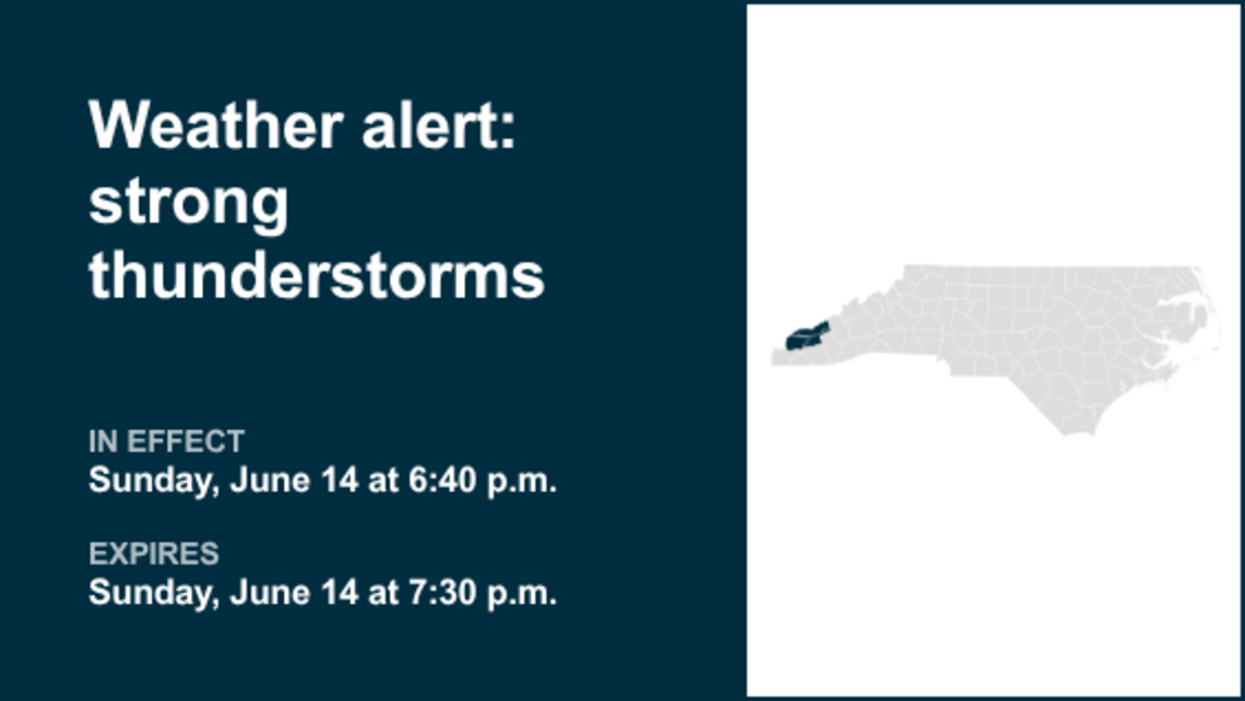 Weather alert for Swain and Graham counties Sunday evening - gusts to hit 40 mph 
