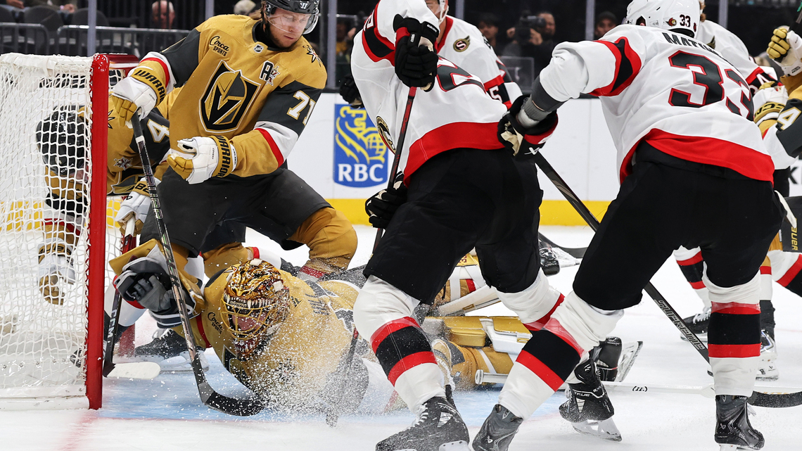 Hill, Knights stifle Senators to end 3-game losing streak 