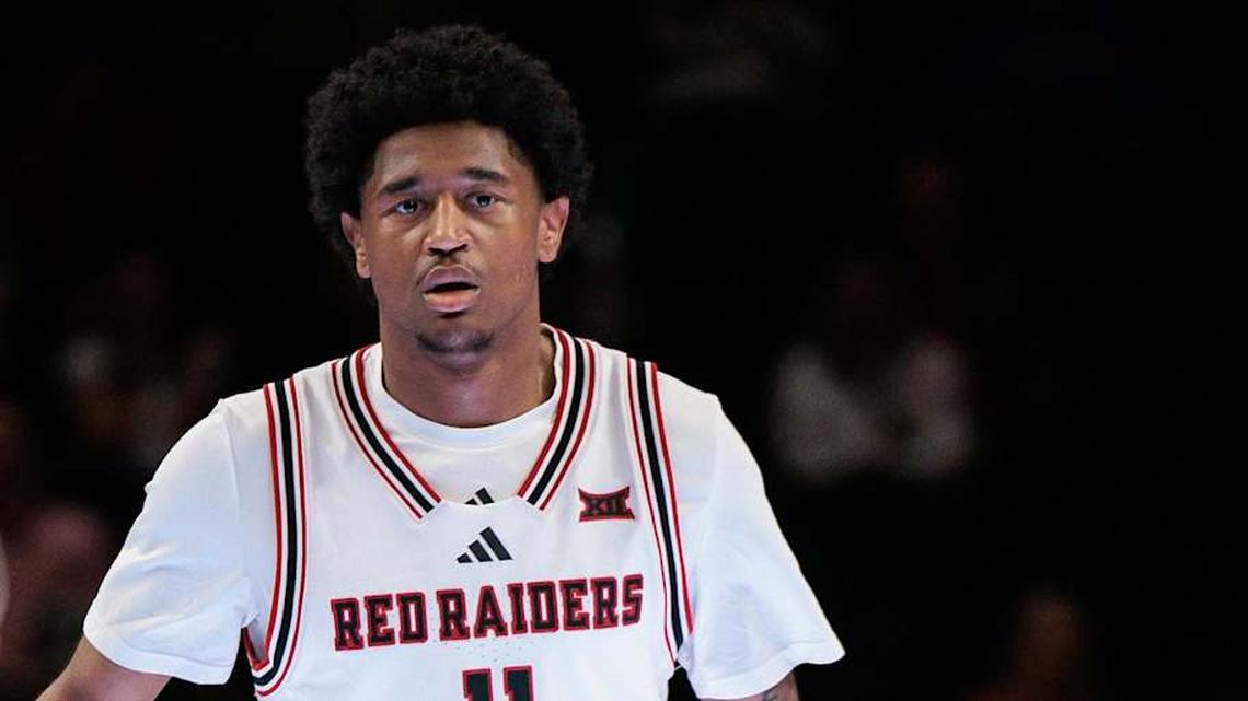  Mar 12, 2026; Kansas City, MO, USA; Texas Tech Red Raiders guard Jaylen Petty (11) brings the ball up court around Iowa State Cyclones guard Jamarion Batemon (1) during the first half at T-Mobile Center. Mandatory Credit: William Purnell-Imagn Images | William Purnell-Imagn Images 