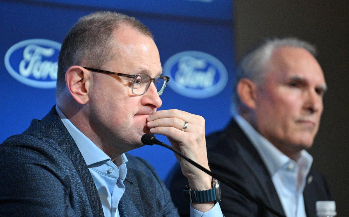  Toronto Maple Leafs general manager Brad Treliving during a press conference. Dan Hamilton-Imagn Images 