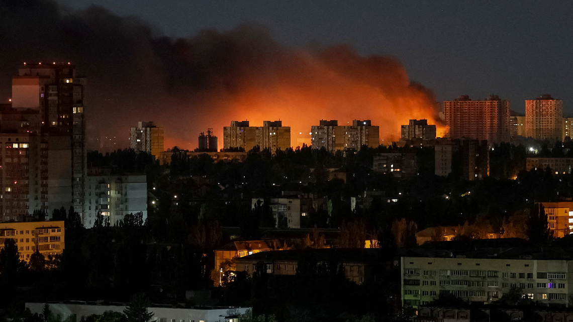 Russia says its big overnight strikes on Ukraine hit military factories and three ships 