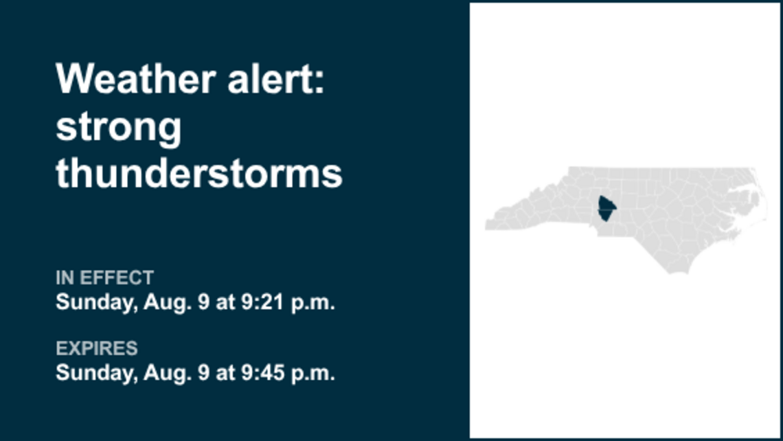 Weather alert for Rowan and Cabarrus counties Sunday night - gusts to hit 40 mph 